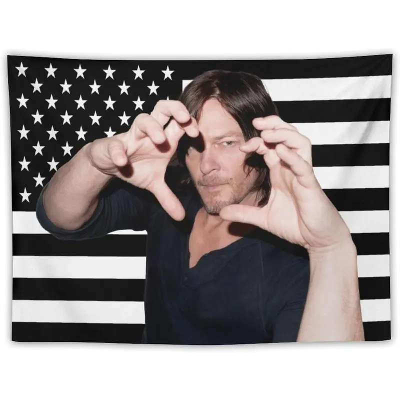 Home Decor Usa - VIKAMA Daryl Dixon نسيج مزخرف بعلم