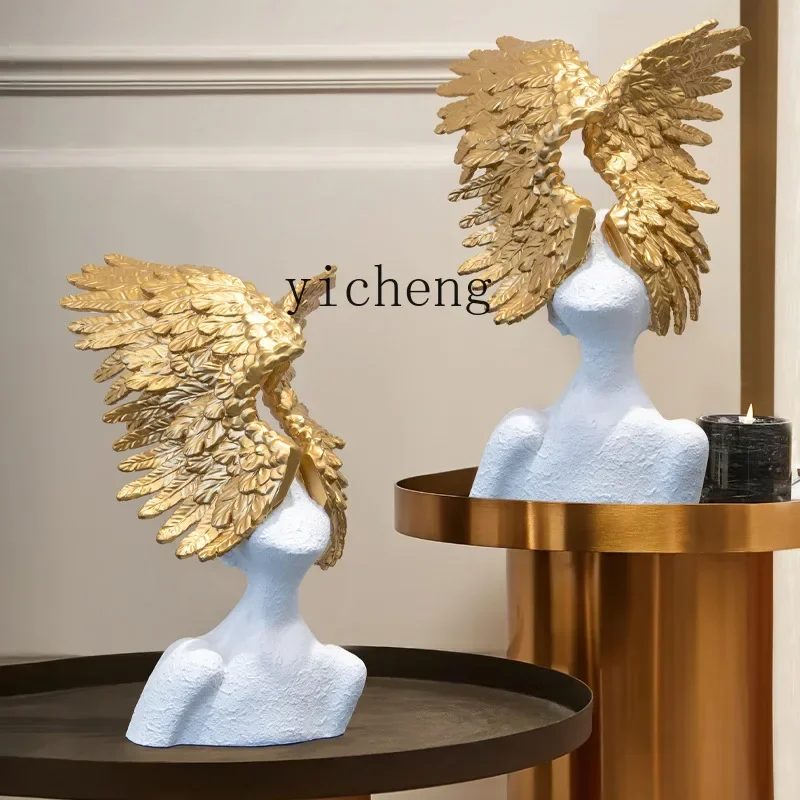 Home Decor Resin - زخرفة جناح ملاك بتصميم فني تجريدي