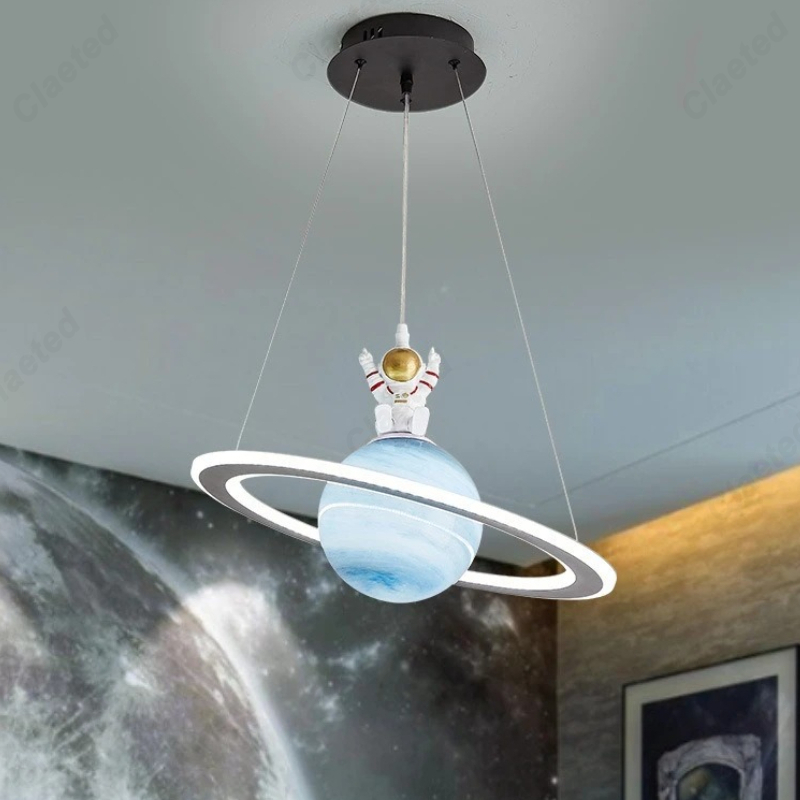 Hanging Moon Lamp - مصباح معلق زجاجي على شكل كوكب