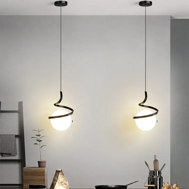 Hanging Moon Lamp - مصباح معلق LED نورديك لغرفة النوم،