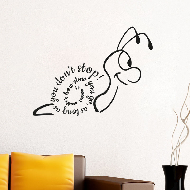 Home Decor How To - الإبداعية الحلزون الجدار ملصق لا يهم