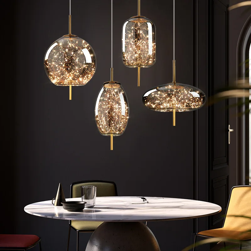 Hanging Moon Lamp - الشمال الفاخرة طوال اليوم ستار قلادة