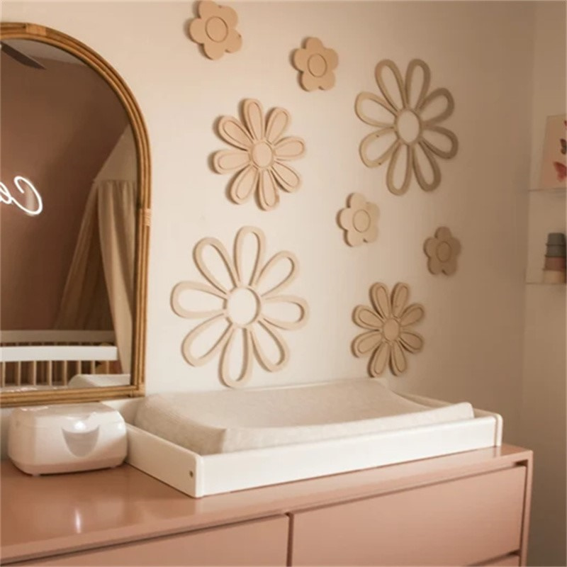 Home Decor Korea - ديكور حائط خشبي على شكل زهور