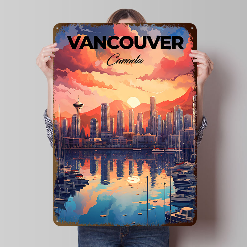 Home Decor Vancouver - ملصق طباعة سياحية لفانكوفر، فن جداري