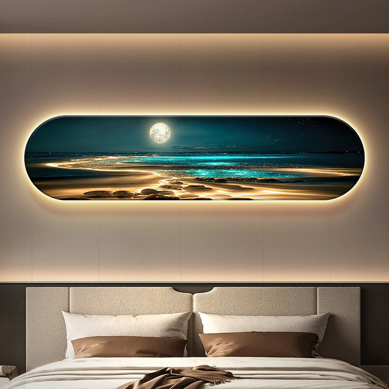 Hanging Moon Lamp - مصباح جداري بتأثير الرسم الضوئي، بتصميم