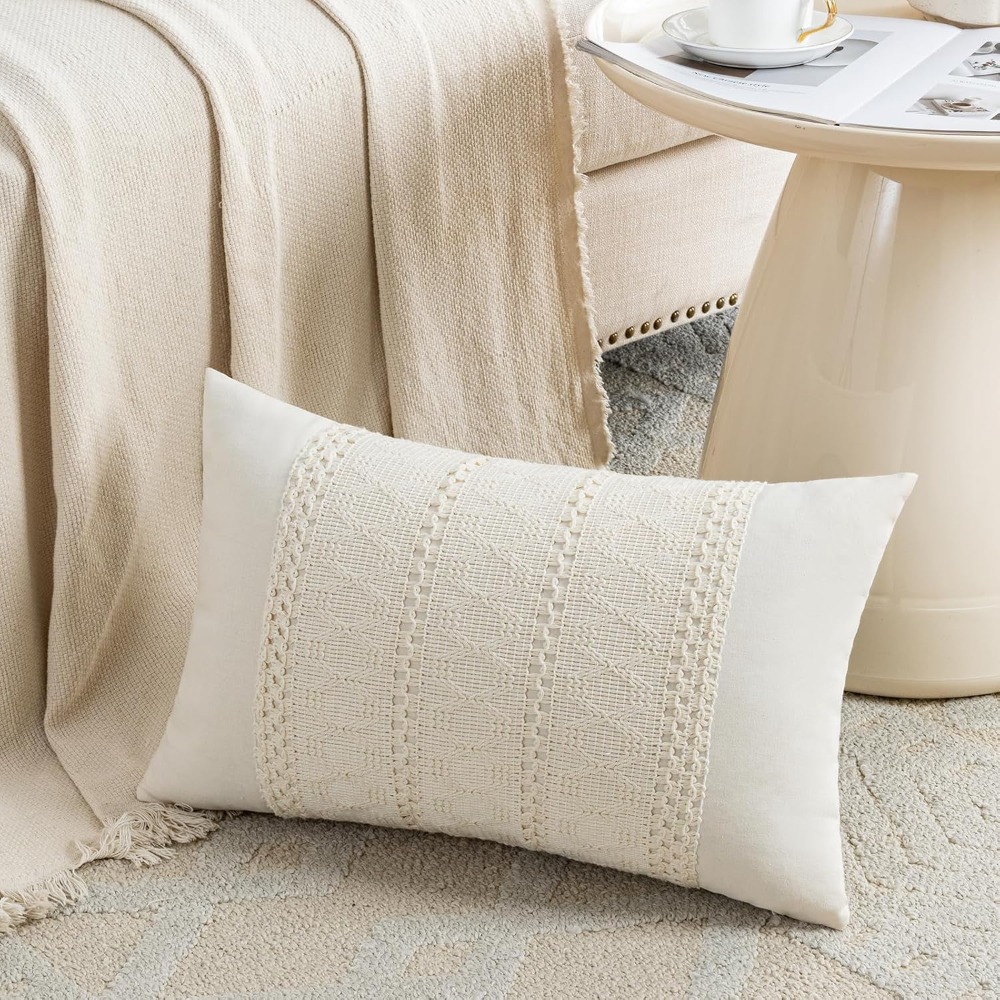 غطاء وسادة بوهو كريمي للظهر مق - مراجعة Decorative Throw Pillow وسعره