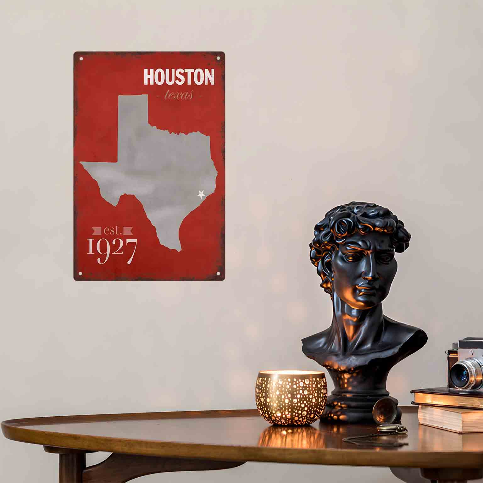 لافتة معدنية مسطحة ثنائية الأب - مراجعة Home Decor Houston وسعره