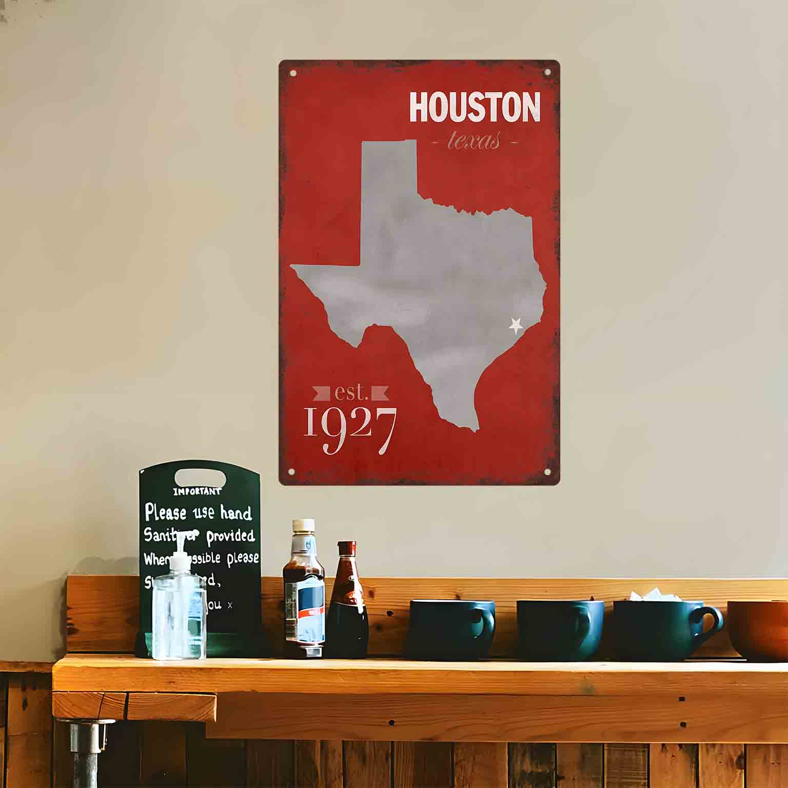 لافتة معدنية مسطحة ثنائية الأب - مراجعة Home Decor Houston وسعره