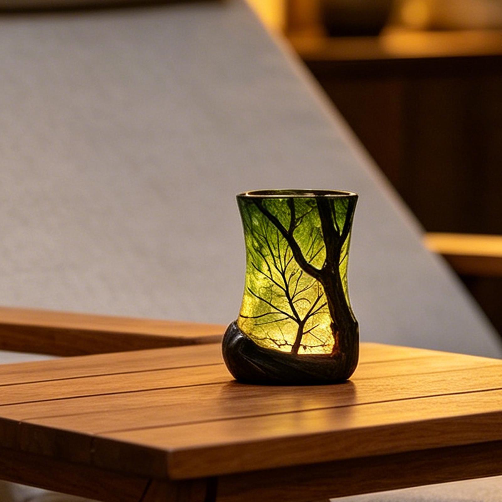 مصباح طاولة جانبي على شكل غابة - مراجعة Home Decor Zone وسعره