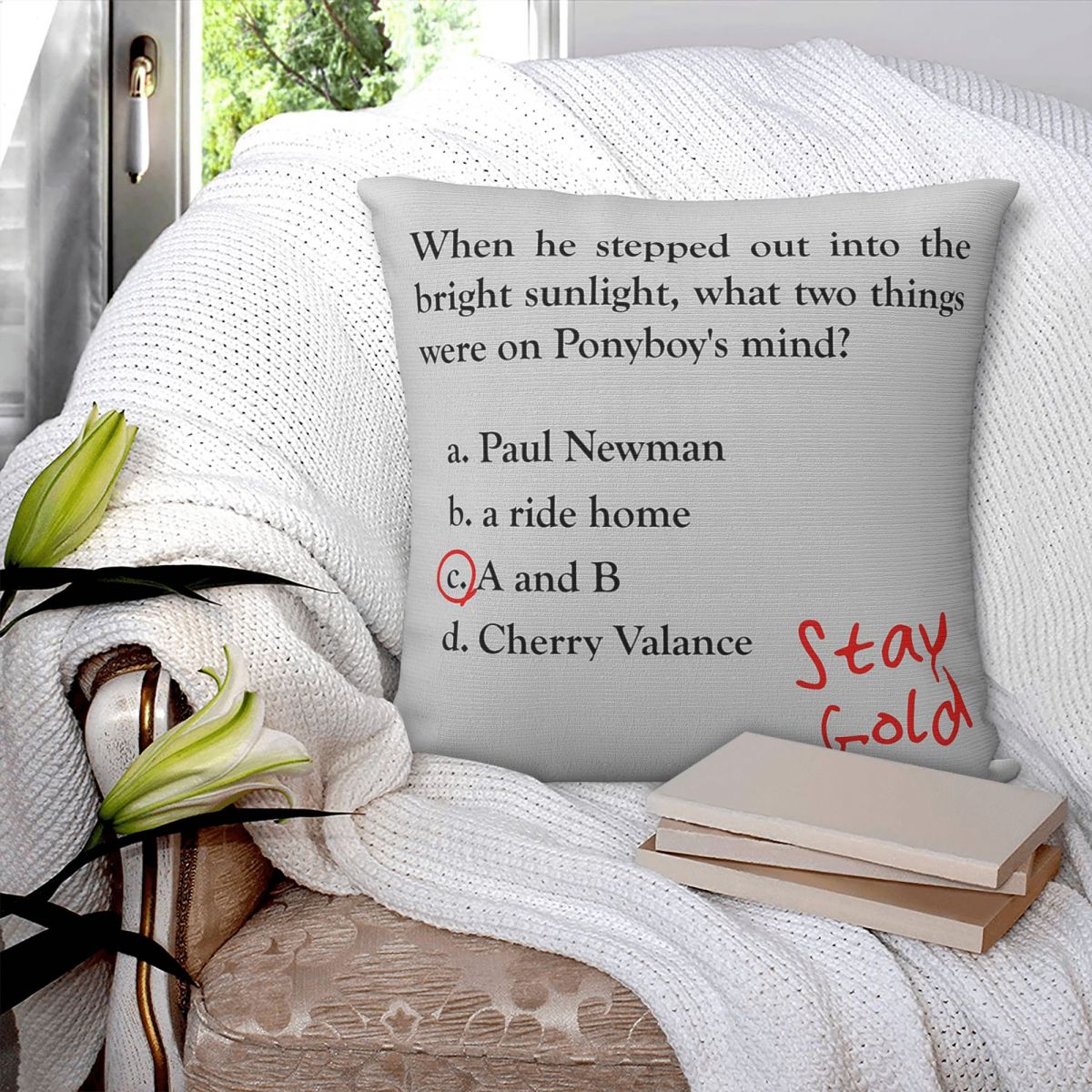 غطاء وسادة مربع بتصميم سؤال كو - مراجعة Home Decor Quiz Free وسعره