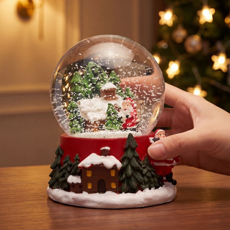 كرة ثلجية غير مضيئة على شكل با - مراجعة Home Decor Xmas Gifts وسعره