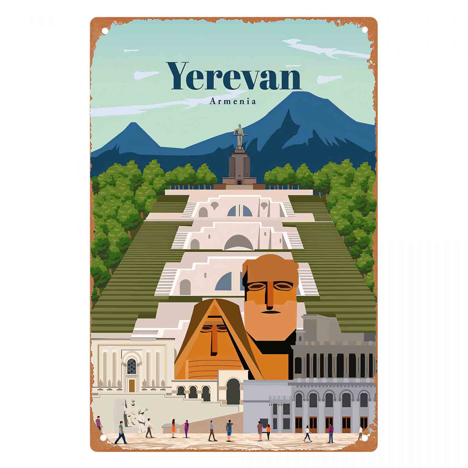 لافتة معدنية مسطحة ثنائية الأب - مراجعة Home Decor Yerevan وسعره
