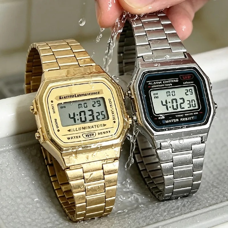 ساعة يد F91W مقاومة للماء بتصم - مراجعة Vintage Alarm Clock وسعره