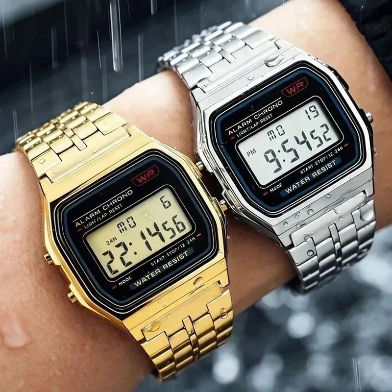 ساعة يد F91W مقاومة للماء بتصم - مراجعة Vintage Alarm Clock وسعره