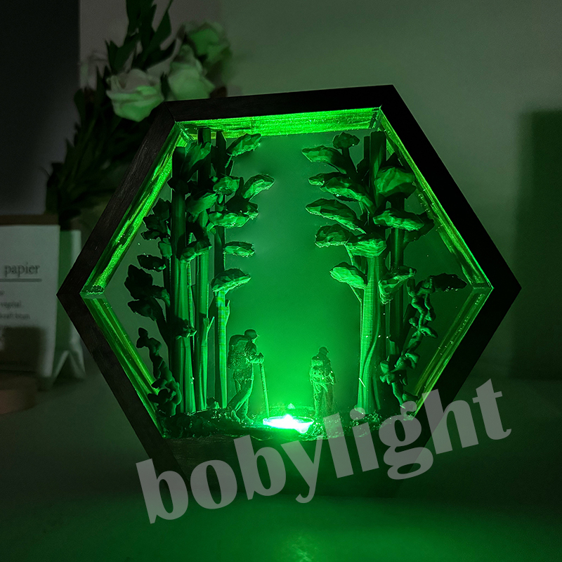 مصباح طاولة على شكل متنزه، إضا - مراجعة Home Decor Resin وسعره