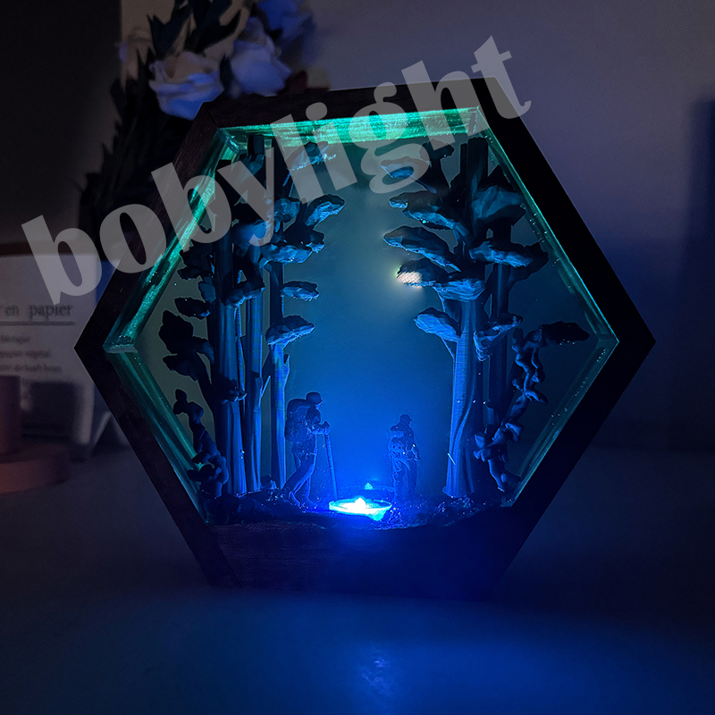 مصباح طاولة على شكل متنزه، إضا - مراجعة Home Decor Resin وسعره