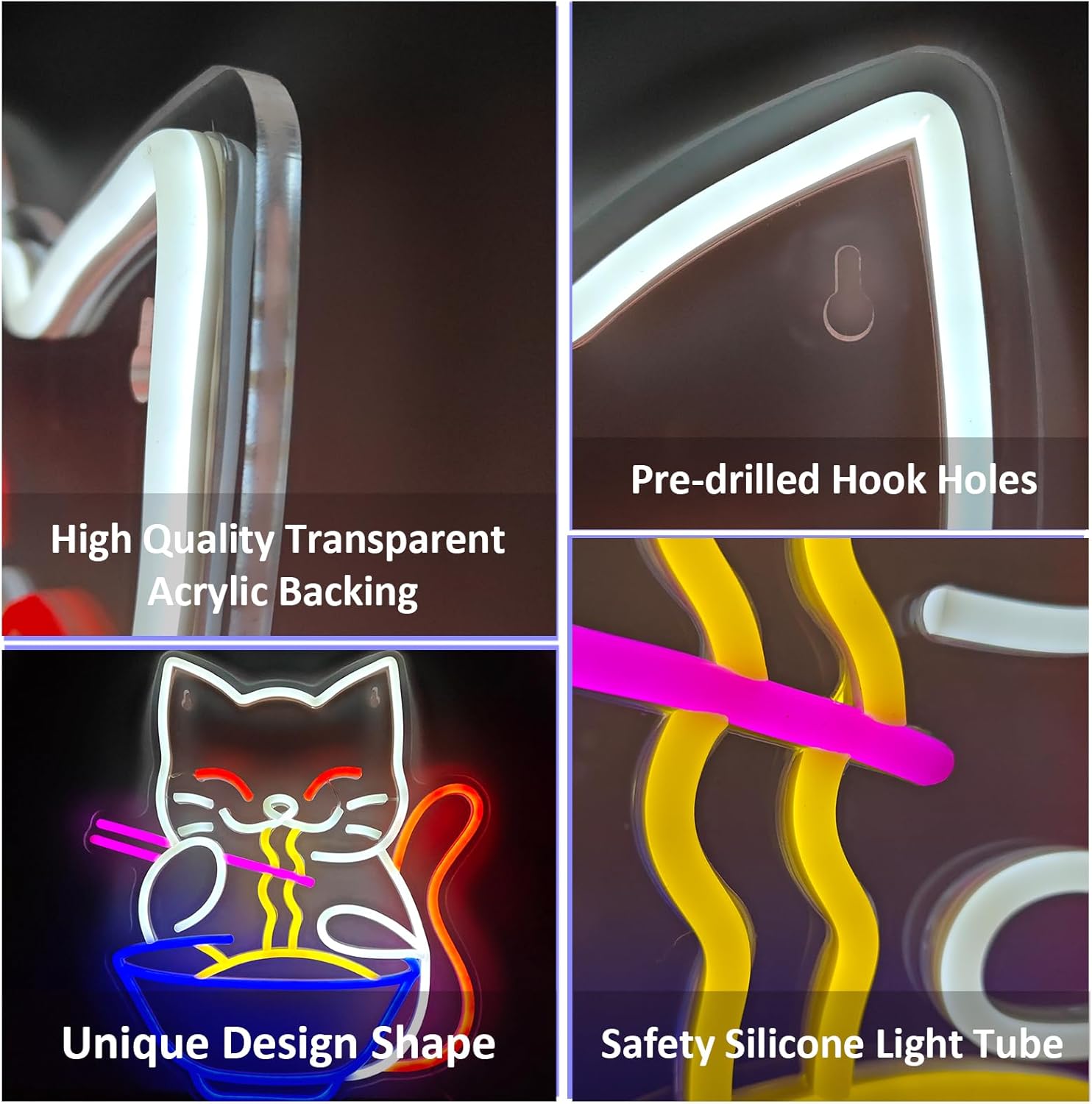 علامة ضوء نيون LED نودلز القط  - مراجعة Home Decor Store وسعره
