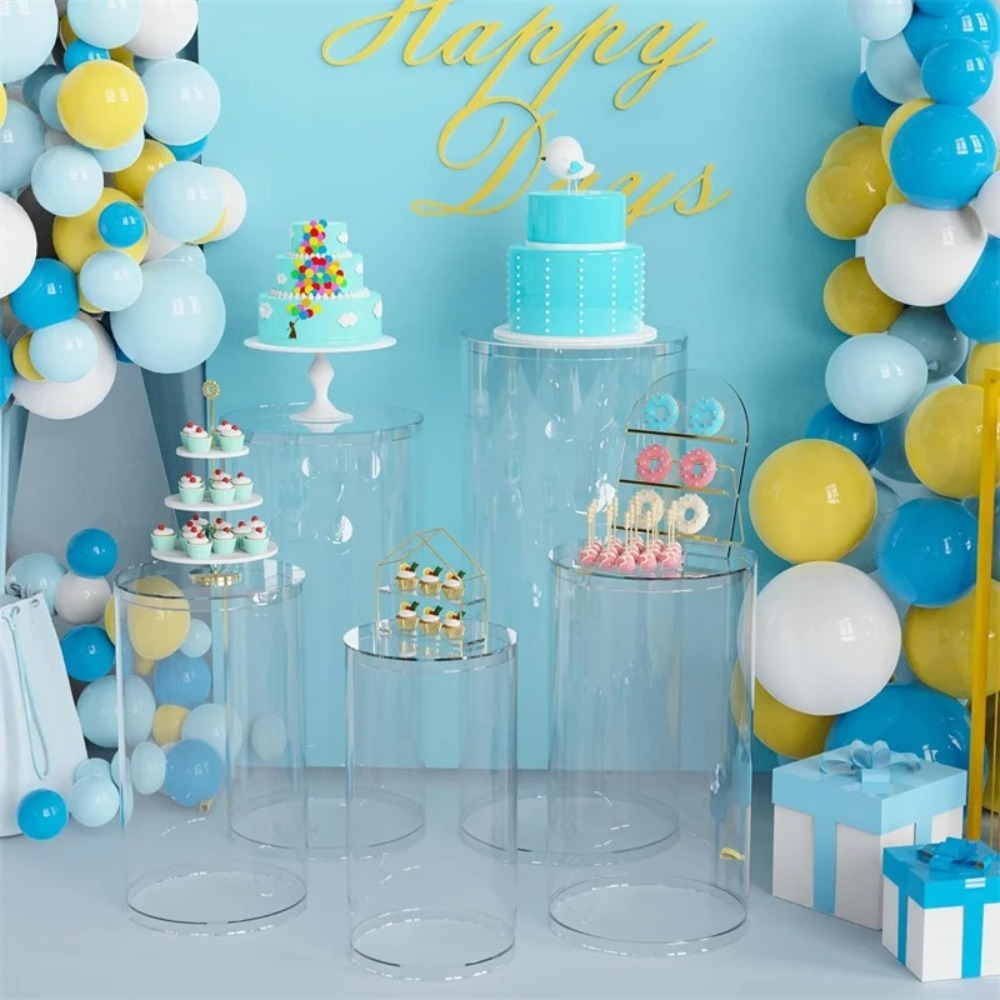 3/5 قطع منحوتات أسطوانية بيضاء - مراجعة Home Decor For Wedding وسعره