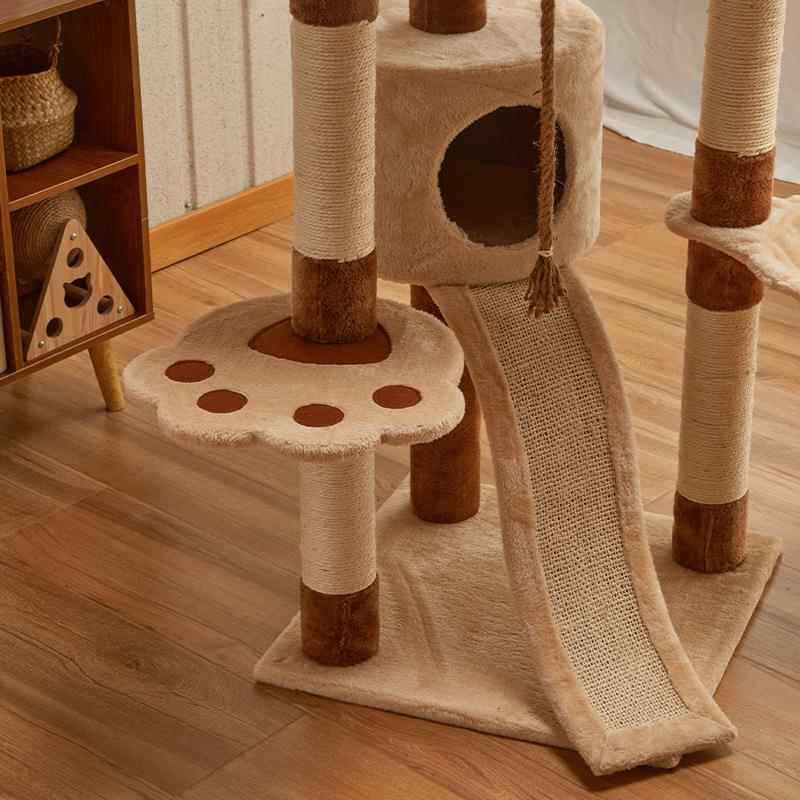 برج قطط فاخر خشبي متعدد المستو - مراجعة Home Decor Kota وسعره