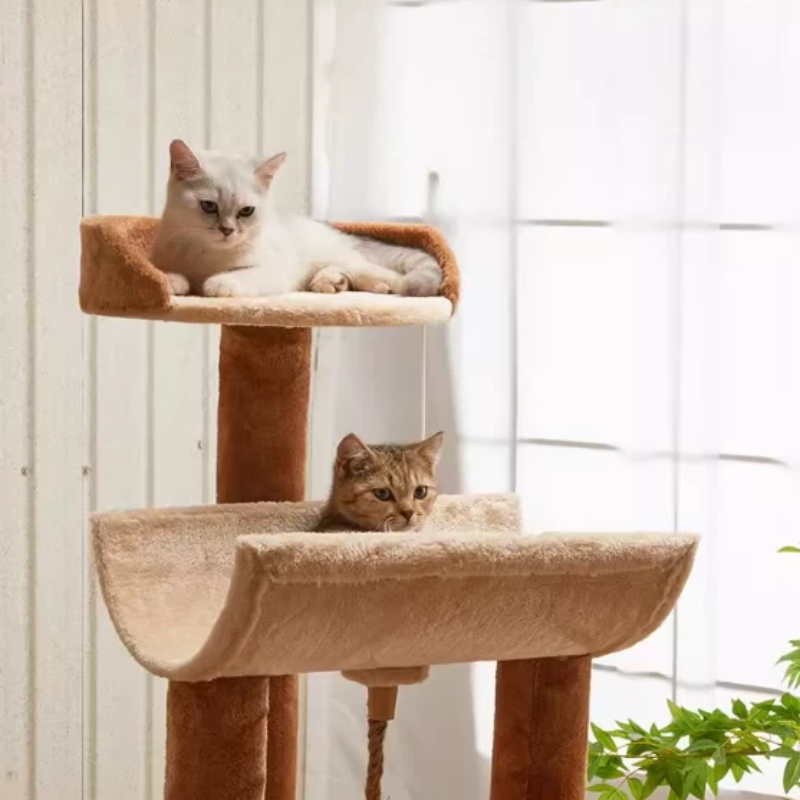 برج قطط فاخر خشبي متعدد المستو - مراجعة Home Decor Kota وسعره
