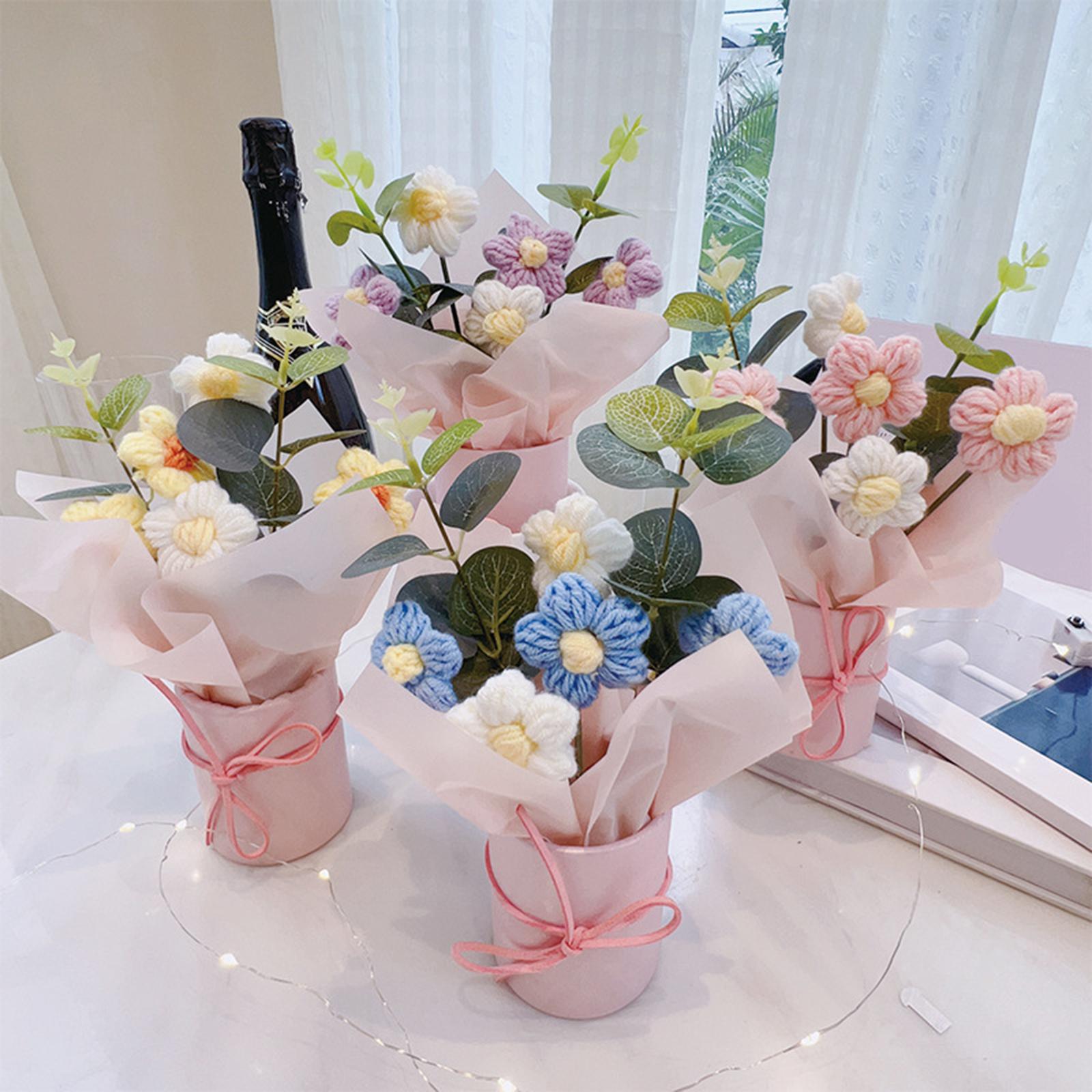باقة كروشيه مع أضواء، زهور محب - مراجعة Home Decor For Wedding وسعره