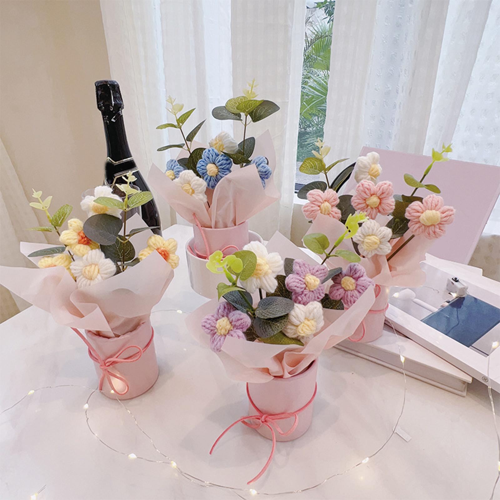 باقة كروشيه مع أضواء، زهور محب - مراجعة Home Decor For Wedding وسعره