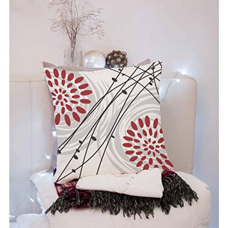 أغطية وسائد زخرفية بتصميم زهور - مراجعة Decorative Throw Pillow وسعره