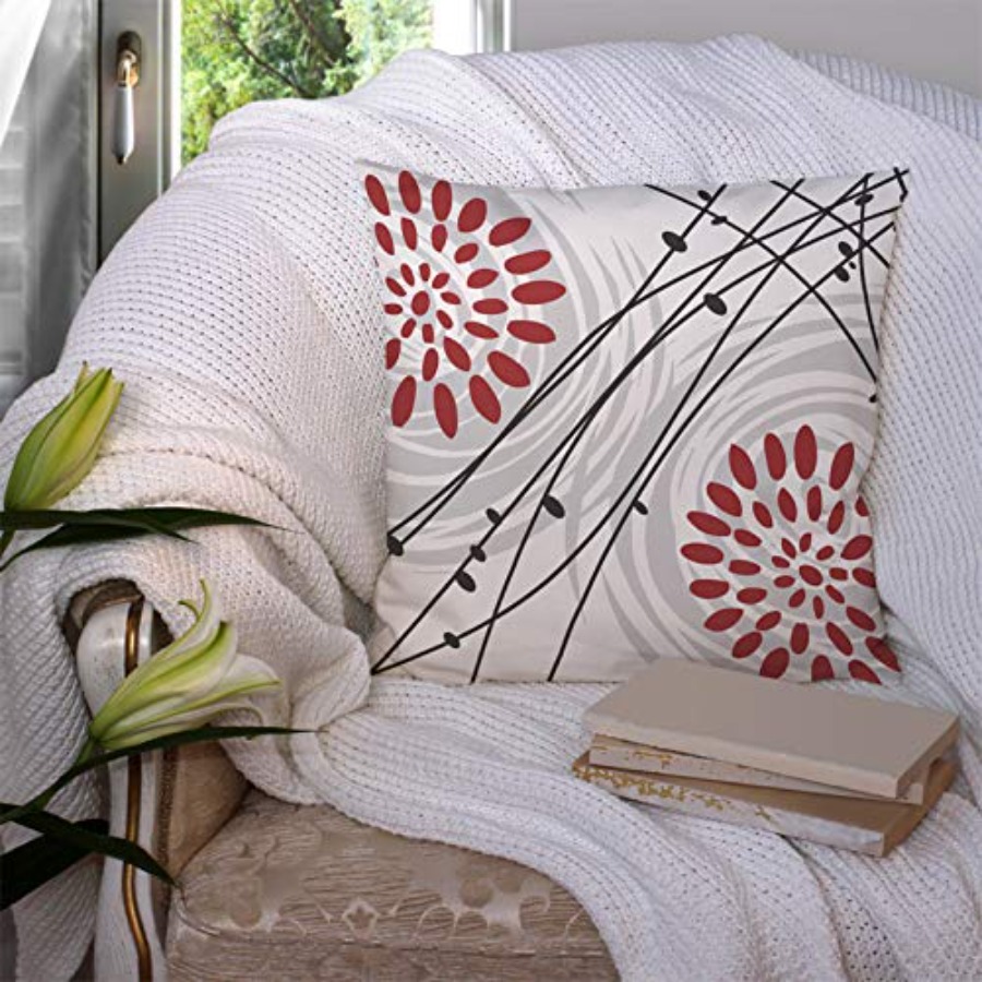 أغطية وسائد زخرفية بتصميم زهور - مراجعة Decorative Throw Pillow وسعره