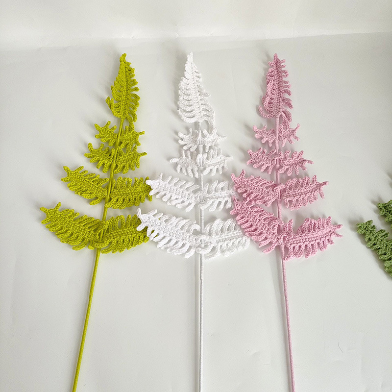 باقة زهور مع أوراق السرخس والع - مراجعة Yarn Home Decor وسعره