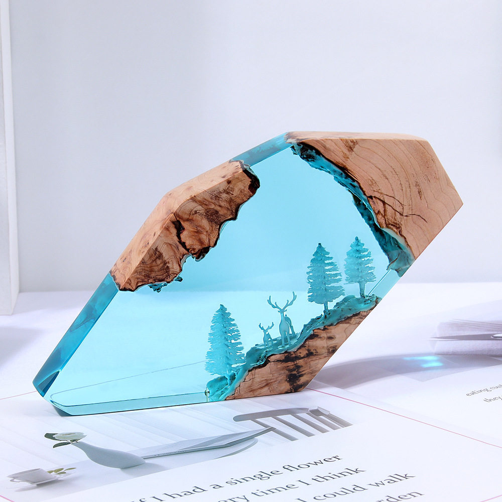 تحفة فنية مكتبية مضيئة مخصصة ب - مراجعة Home Decor Resin وسعره