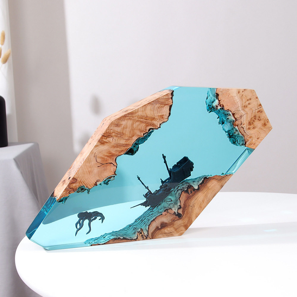 تحفة فنية مكتبية مضيئة مخصصة ب - مراجعة Home Decor Resin وسعره