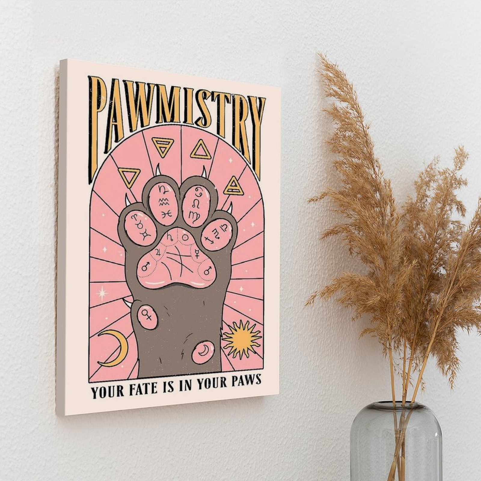 Pawmistry قماش اللوحة المشارك  - مراجعة Home Decor Mirror وسعره
