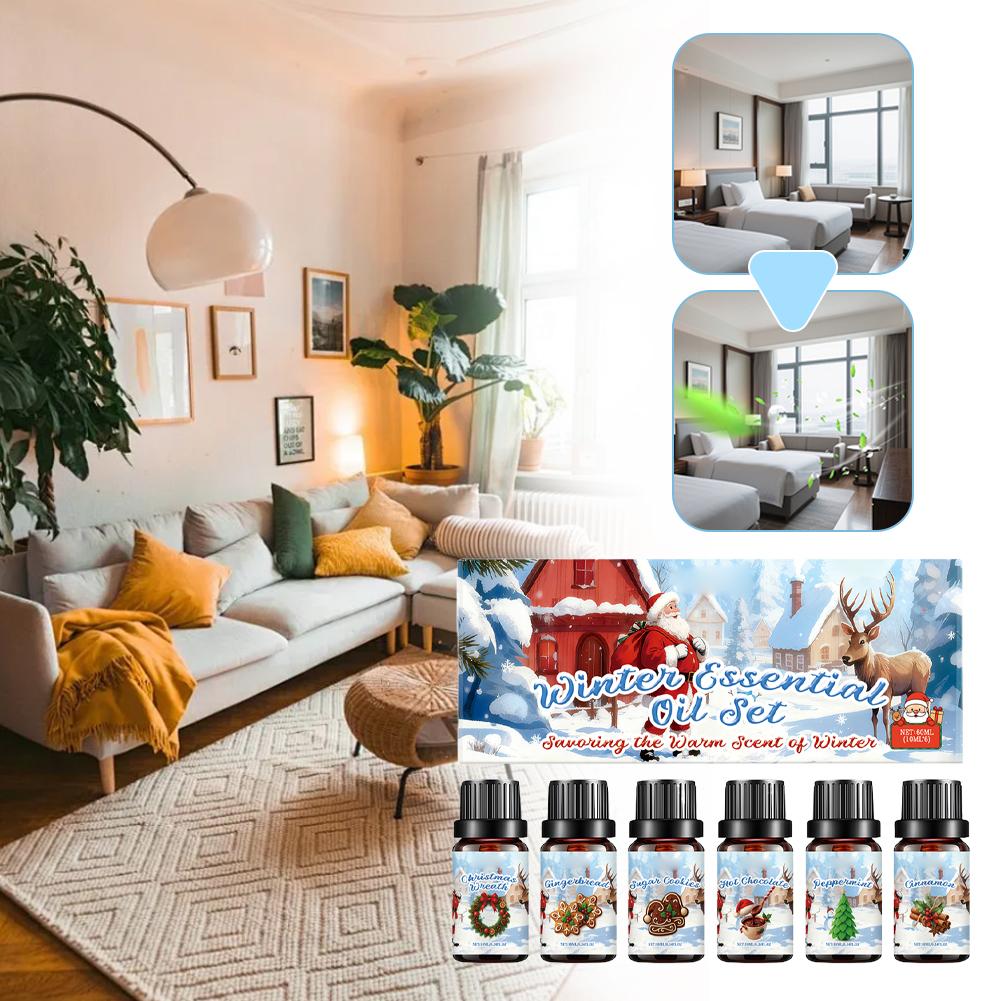 الشتاء مجموعة الزيوت العطرية 6 - مراجعة Home Decor Xmas Gifts وسعره