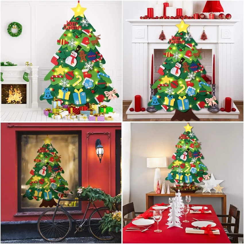 شجرة عيد الميلاد المصنوعة من ا - مراجعة Home Decor Xmas Gifts وسعره