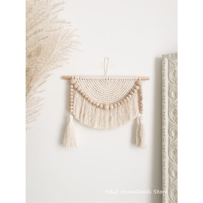مكرامية الجدار الشنق نسيج مع ا - مراجعة Yarn Home Decor وسعره