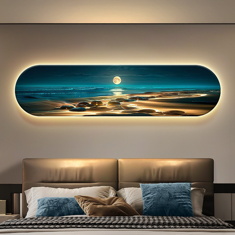 مصباح جداري بتأثير الرسم الضوئ - مراجعة Hanging Moon Lamp وسعره