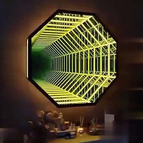 مرآة لانهائية ثمانية الأضلاع ث - مراجعة Home Decor Mirror وسعره