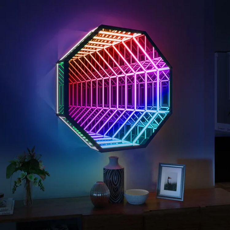 مرآة لانهائية ثمانية الأضلاع ث - مراجعة Home Decor Mirror وسعره