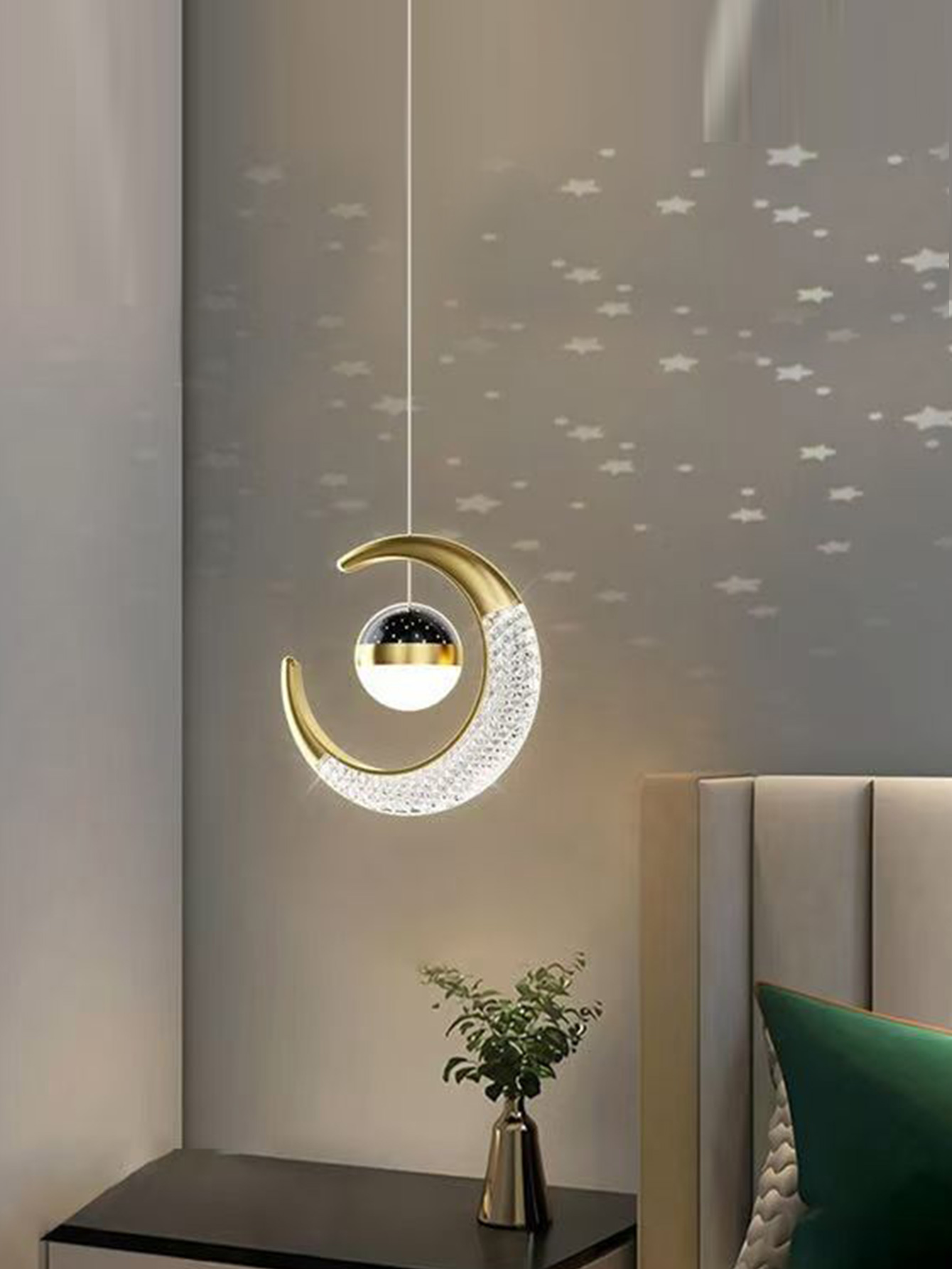 الإبداعية led ضوء السقف مع الق - مراجعة Hanging Moon Lamp وسعره
