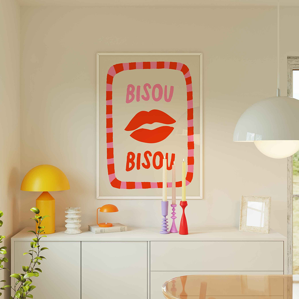 لوحة فنية جدارية نورديكية وردي - مراجعة Home Decor How To وسعره