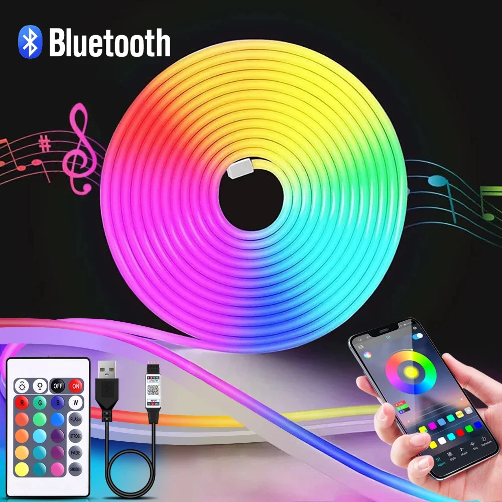 1-5 متر RGB LED شريط ضوء النيو - مراجعة Home Decor Zone وسعره
