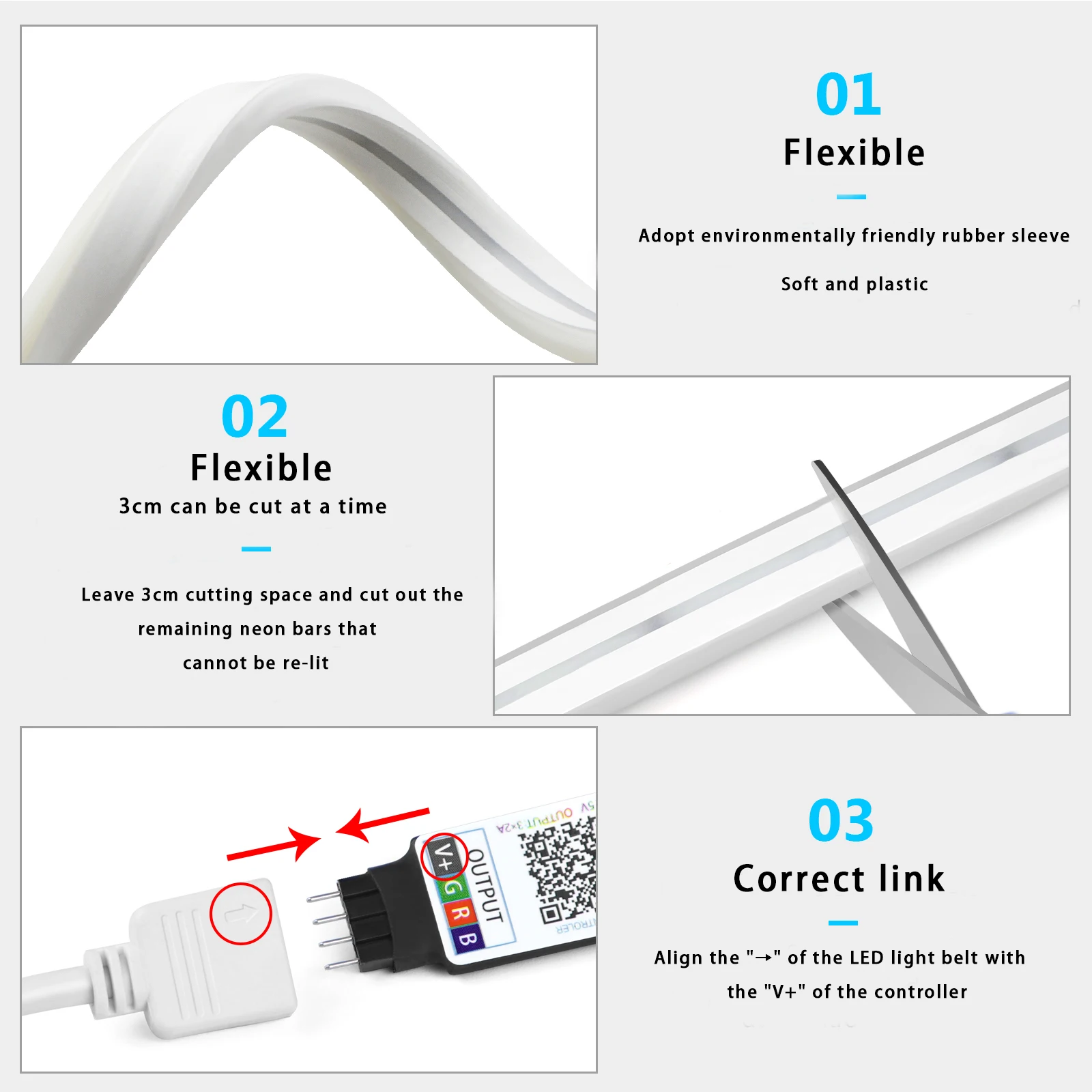 1-5 متر RGB LED شريط ضوء النيو - مراجعة Home Decor Zone وسعره