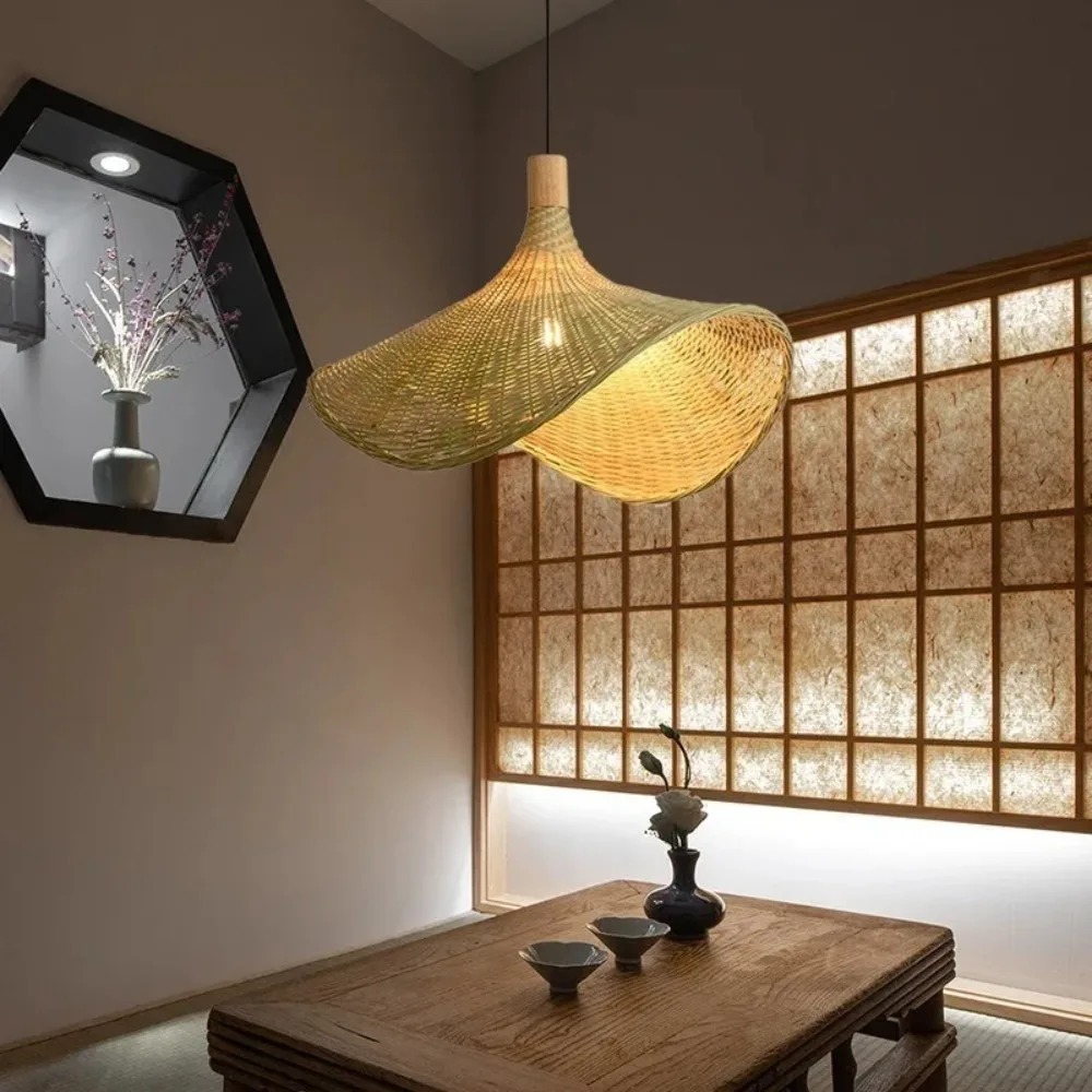 الخيزران الروطان مصابيح معلقة  - مراجعة Hanging Moon Lamp وسعره